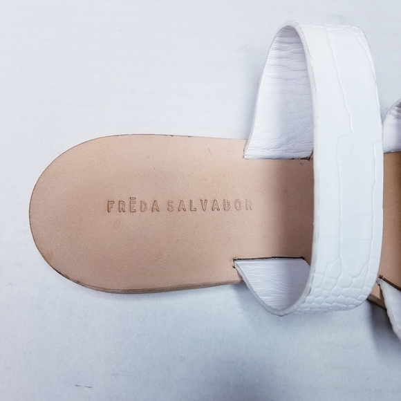 Freda Salvador | Iris White Crocodile Sandals 9 - Picture 10 of 10